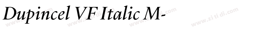 Dupincel VF Italic M字体转换